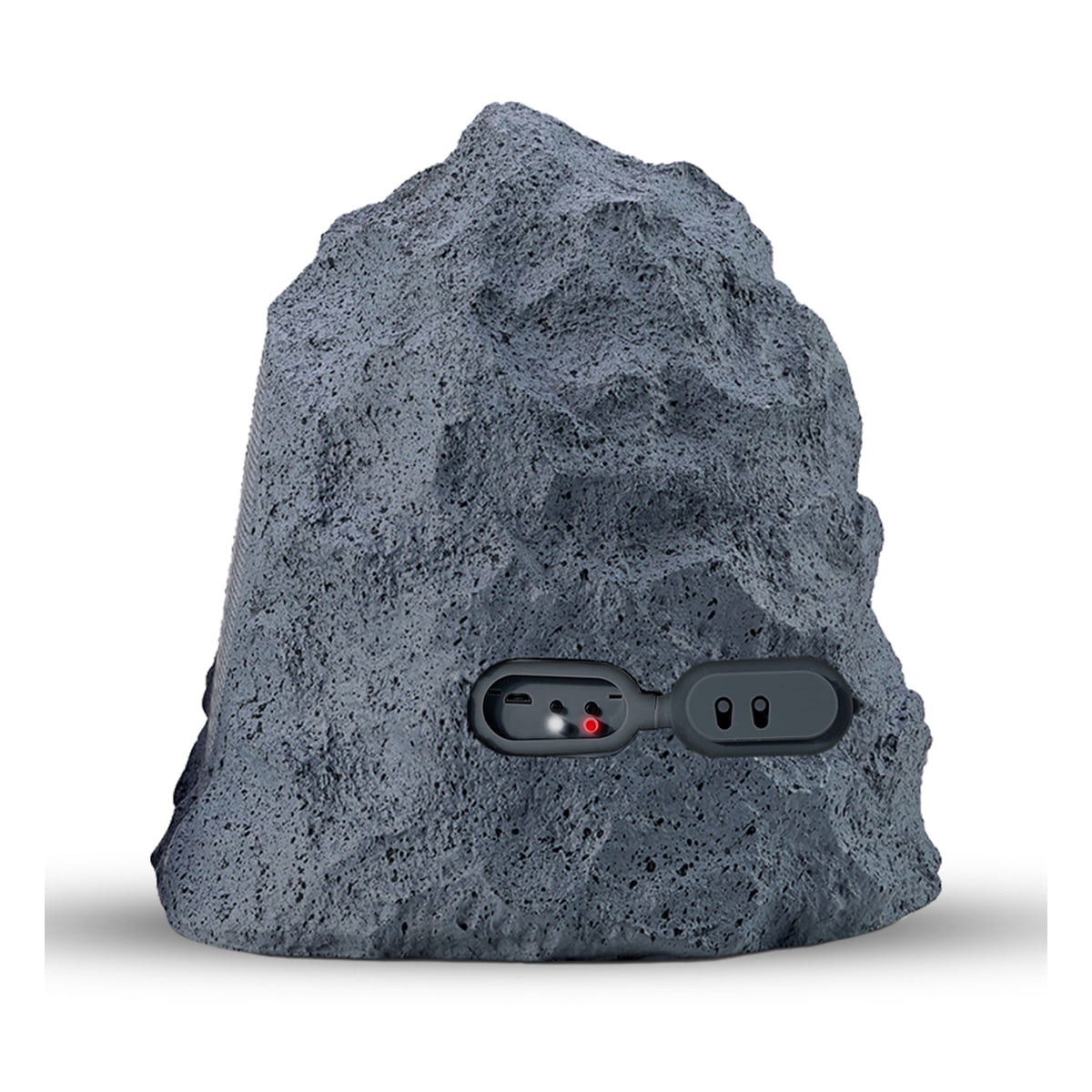 iHome Audio iHRK-400-PR Rechargeable Bluetooth Outdoor Rock Speakers with TWS Linking - Pair (Gray Lava)