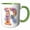 Green/White, variant on 3drose, Pretty Pastel Floral Insect Monogram Initial P, 11oz Two-tone Yellow Mug