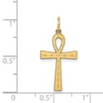 thumbnail image 2 of 14k Yellow Gold Laser Designed Ankh Cross Charm - .8 Grams - Measures 25x12mm, 2 of 2