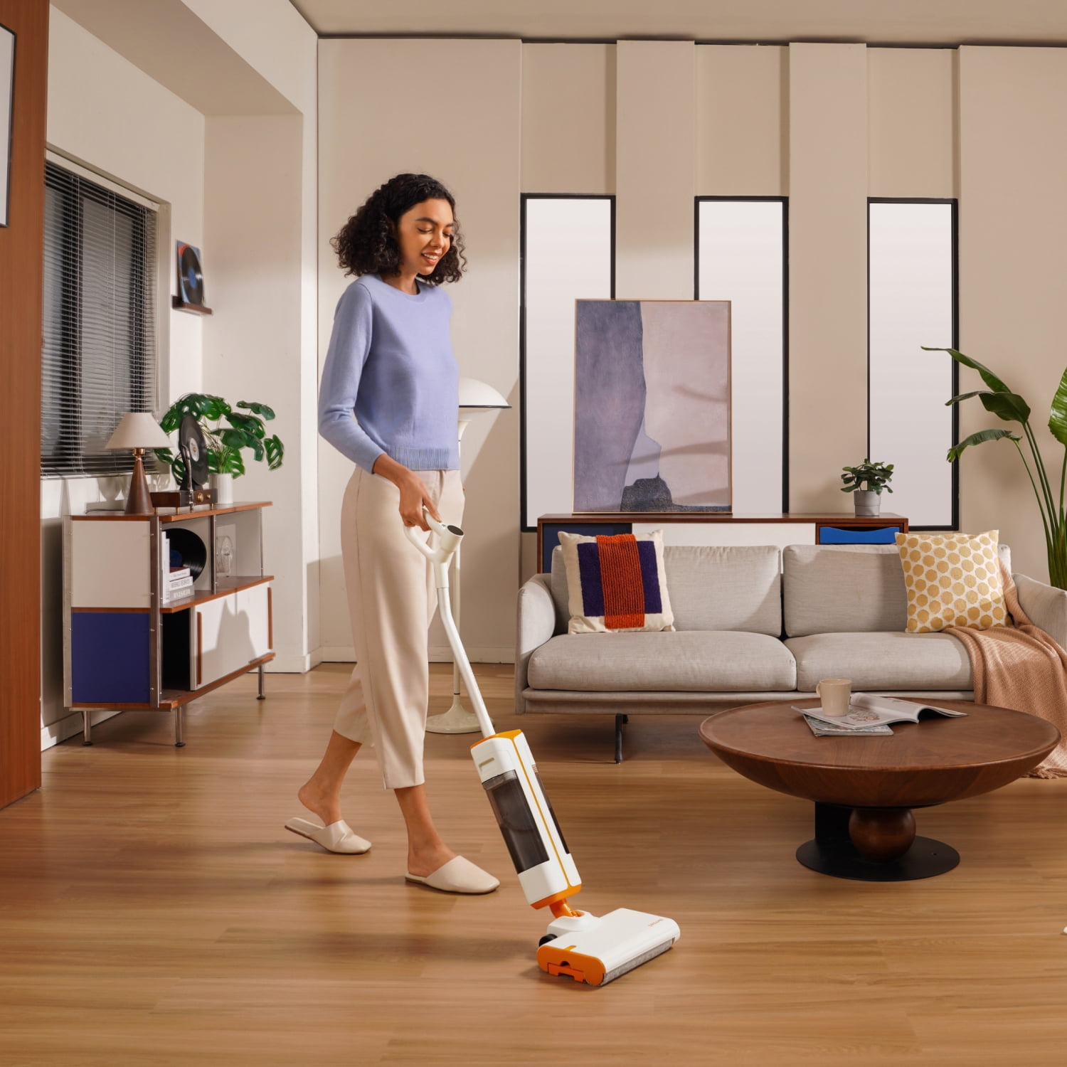 Dreame FloorX 110 Cordless Wet Dry Floor Washer for Tile, Marble, Wood & Laminate, Self-Cleaning Brush, Dual-Tank, 165° Lie-Flat, 45 Min, HMP16B
