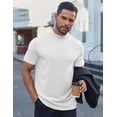 thumbnail image 5 of COOFANDY Mens Mock Neck Shirts Casual Short Sleeve Basic T-Shirts Regular Fit Pullover Tees, 5 of 10