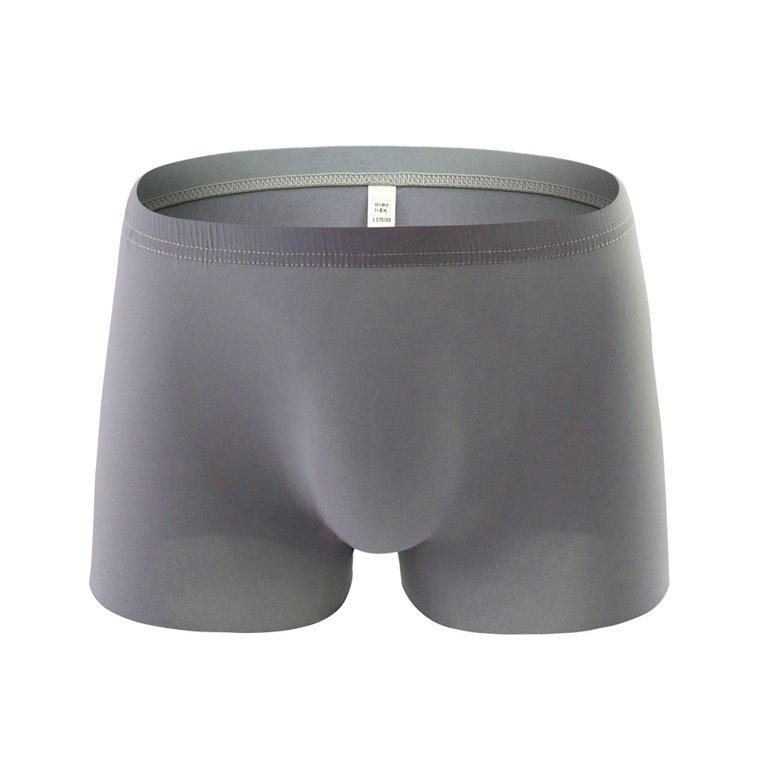 Lopecy-Sta Men Underwear Comfortable Sweat-absorbent Ice-Silk Cool Boxer  Splic Briefs Boxers for Men Sales Clearance Mens Boxer Briefs Gray - XXL