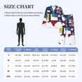 thumbnail image 4 of Fuzoiu The Map Of United States Print Men's Long-Sleeved Pajama,Lounge Button Down Nightwear,Mens Notch Collar Pajama Set -Small, 4 of 7