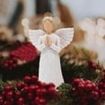 thumbnail image 4 of Guardian Angel of Prayer Figurines Hand Carved Figure Statue Encouragement Gifts Remembrance Present, 6.3 inch, 4 of 7