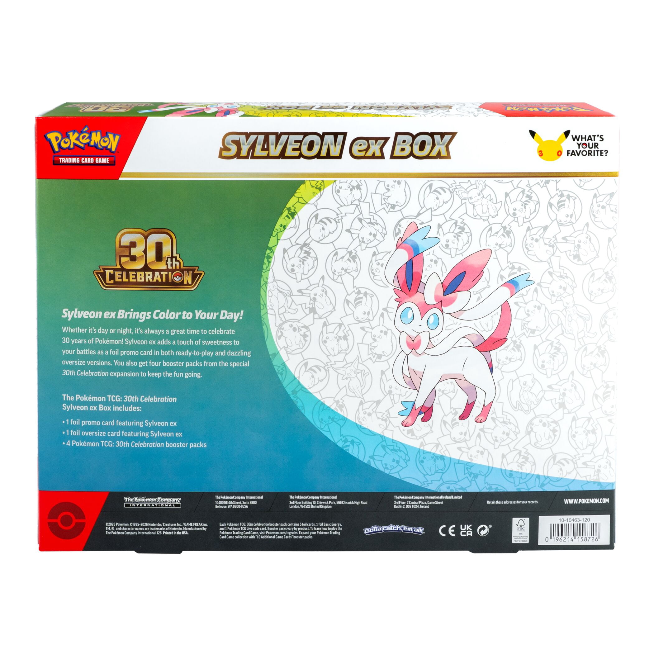 Pokémon TCG: 30th Celebration Pokémon ex Box Bundle - Sylveon ex and Greninja ex
