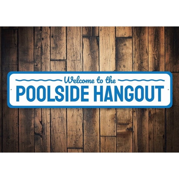 Poolside Hangout Pool Owners Pool Lover Gift Poolside Decor Relaxing Pool Sign Relaxing Time Decoration - Drink Sign - Size: 16 x 4 Inches