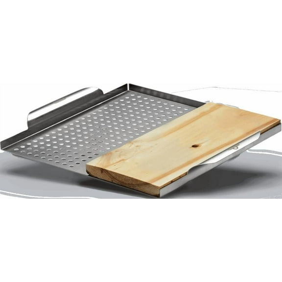 Napoleon Stainless Steel Multi-Functional Topper With Cedar Plank