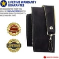 thumbnail image 3 of Perri's Leathers Ltd. - Suede Banjo Strap with Metal Hooks - Soft Sheepskin Fur Pad - Adjustable Strap from 44.5" to 53" - Black (P25SHBJ-6695), 3 of 7