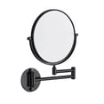 thumbnail image 1 of Tignapoo Retractable Makeup Mirror with 360° Rotation, Double-Sided Wall Mounted Vanity Mirror for Bathroom Decor - Nordic Style, Corrosion Resistant, Black - 8-Inch, 1 of 7