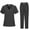 Black, variant on Wensltd Scrubs Set for Women Nurse Uniform Suit V-Neck Top and Yoga Jogger Pants