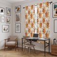 thumbnail image 6 of Fall Floral Kitchen Curtain for Berdoom Living Room Cafe 72 Inch Length, Vintage Country Farmhouse Flower Blossom Orange Tiers Curtains Light Filtering Drapes Window Treatment 2 Panels 52"Wx72"L, 6 of 9