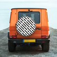 thumbnail image 3 of ZNDUO Black Line Stripes Pattern Spare Tire Cover, Universal Spare Tire Wheel Covers 14 inch, 3 of 8