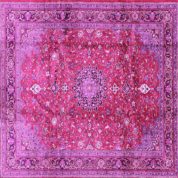 Ahgly Company Indoor Square Persian Pink Traditional Area Rugs, 6' Square