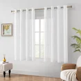 thumbnail image 5 of Linen Look Style Sheer Voile Curtains for Living Room Dark Khaki, 5 of 5