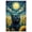 Unframe-style, variant on Vibrant Black Cat Canvas Wall Art, Smiling Cat in Sunflower Field with Dreamy Starry Night Sky and Moon, Whimsical Animal Picture for Living Room Bedroom Home Decor