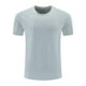 thumbnail image 2 of Tops para hombre, blusas y camisas de cuello redondo y manga corta para hombre, camiseta informal de solapa de color liso a la moda para hombre, blusa de cuello redondo y manga corta para hombre., 2 of 8