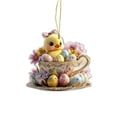 thumbnail image 6 of Tyidzon Easter Bunny Decorations Hanging 2D Flat Acrylic Ornaments, Happy Easter Ornaments for Home Holiday Indoor Party Decor, 6 of 6
