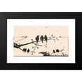thumbnail image 2 of A. Tinbergen 14x10 Black Modern Framed Museum Art Print Titled - Nine Birds on Tree Branches (1925), 2 of 5