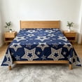 thumbnail image 1 of Sábana plana con estampado de estrellas – Sábana de poliéster suave, transpirable y que no da sensación de bochorno, no se adhiere al pelo de las mascotas, fácil de limpiar, ideal para dormit, 1 of 6