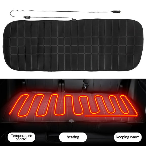 XUKEY Heated Car Rear Seat Cushion Back Seat Cover Universal Warmer Heating Warming Pad