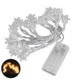 thumbnail image 1 of Cadena de luces centelleantes, cadena de luces LED 20 luces LED de cadena con copos de nieve creadas magistralmente, 1 of 5