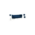 thumbnail image 2 of Meridian Furniture Margo Navy Velvet Sofa, 2 of 7