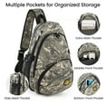 thumbnail image 2 of New York Xpress Camo Sling Bag Expandable 14–25L Daypack for Travel Hiking Cycling, Khaki,118, 2 of 10