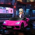 thumbnail image 2 of Qaba 12V Electric Car for Kids Corvette Licensed w/ Remote Control, Pink, 2 of 9