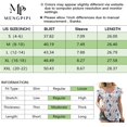 thumbnail image 5 of CHOK Womens Tops Summer Double Ruffle Short Sleeve V-Neck Casual Blouses  Colorful Leaves-L(US 12-14), 5 of 5
