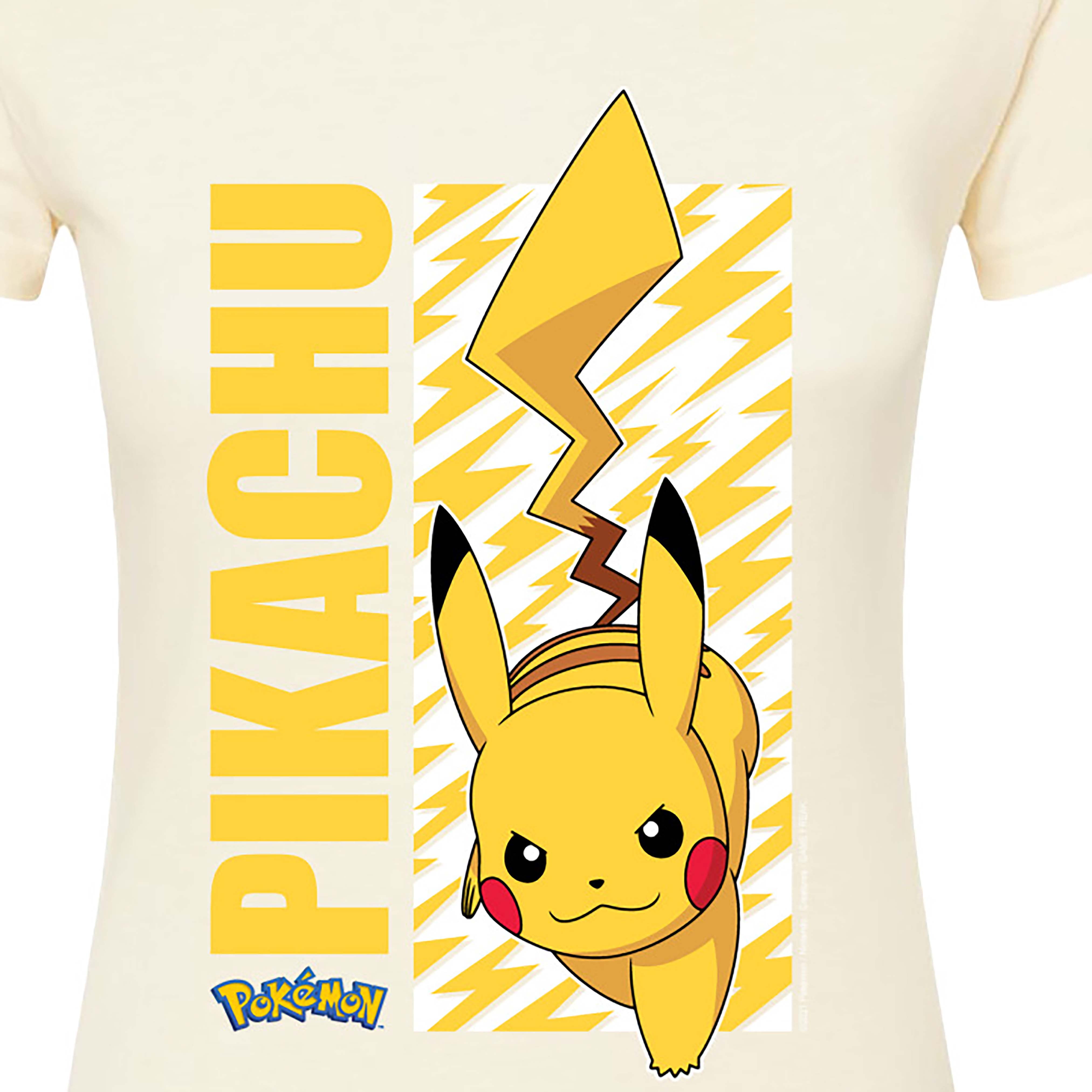 Pokémon - Pikachu Lightning Bolt - Juniors Fitted Graphic T