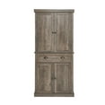 thumbnail image 7 of Ktaxon 72" Kitchen Pantry Sideboard Storage Cabinet, Bathroom Cabinet with Doors and Shelves and Single Drawer, Oak Gray, 7 of 7