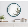 thumbnail image 6 of Kate and Laurel Travis Mid-Century Round Wall Mirror, 21.6 inch Diameter, Teal, Modern Accent Mirror, 6 of 7