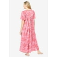 thumbnail image 2 of Only Necessities Plus Size Long Silky Lace-Trim Gown, 2 of 6