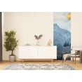 thumbnail image 4 of Dundee Deco's Geometric Yellow White Blue Mountain Painting Wall Mural, 35 in X 106 in (27 sq ft.), 4 of 5