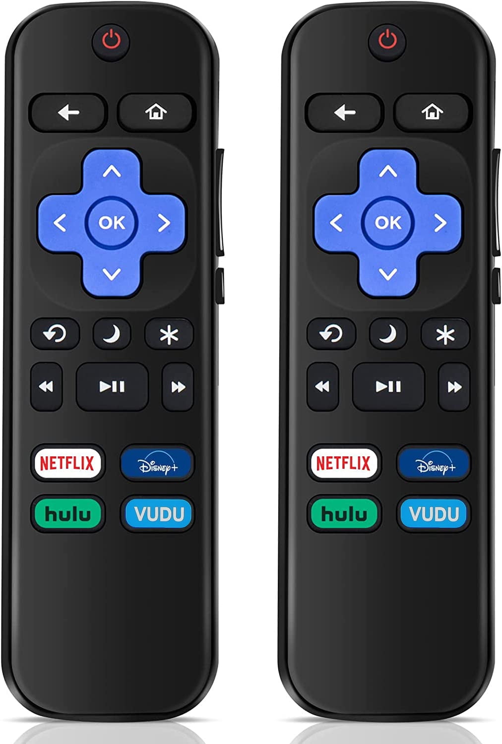 (Pack of 2) Remote Control Compatible for HisenseTCLOnnSharpRoku TV