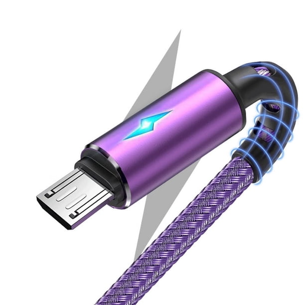 El cable de datos de luz de respiración es adecuado para el cable de datos de carga rápida del teléfono móvil Apple Android tipo C Cable de carga USB
