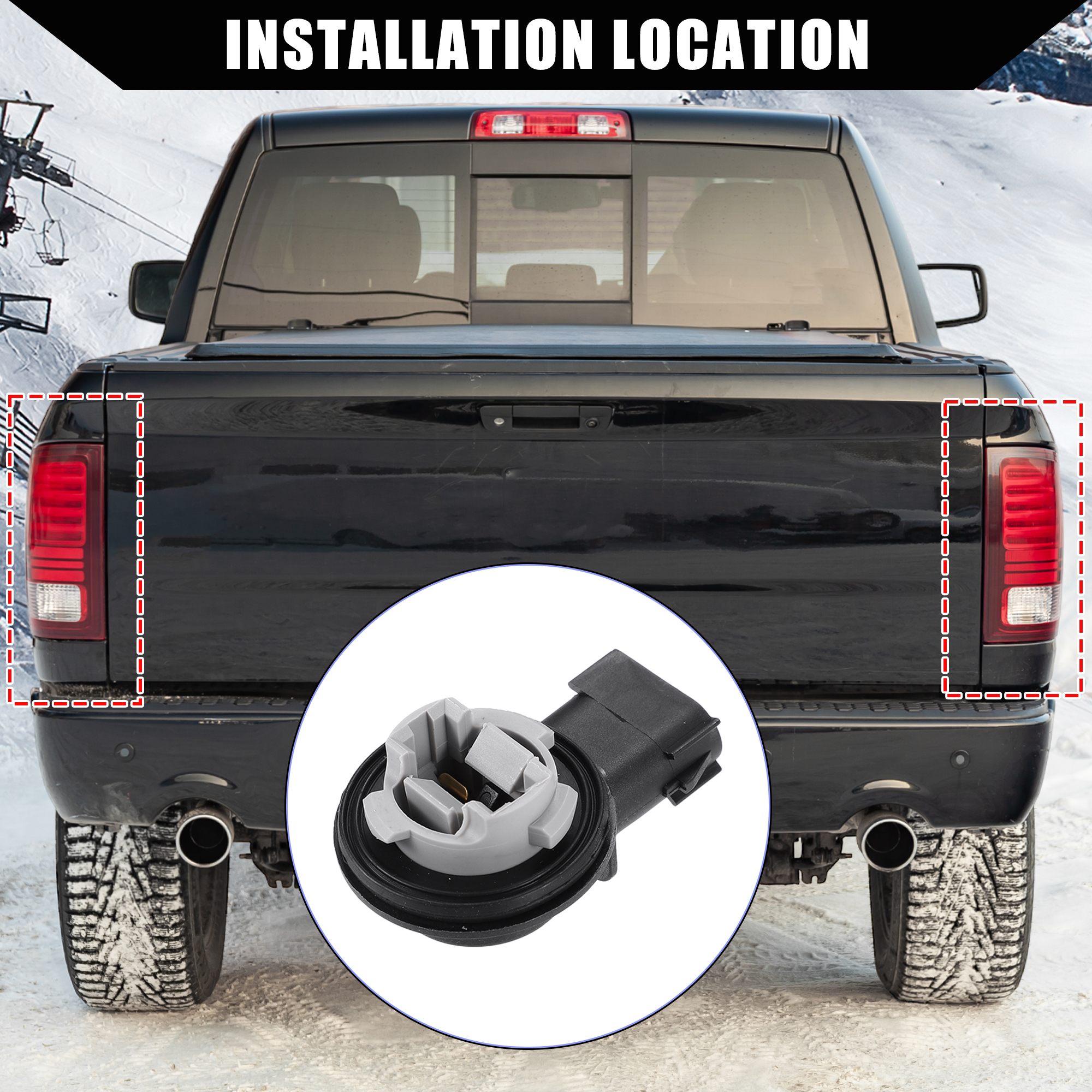Unique Bargains Turn Signal Light Socket for Jeep Wrangler JK JKU 2007-2018