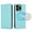 Blue, variant on PU Leather Flip Window Support Wireless Charging Case for Apple iPhone 12 13 14 15 16 Pro Max 12Mini 13Mini 14Plus 15Plus 16Plus