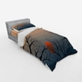 thumbnail image 3 of Ambesonne Tree Bedding Set 4 Pcs, Sunrise Branches Misty Sky, Queen, Slate Blue Orange Peach, 3 of 3