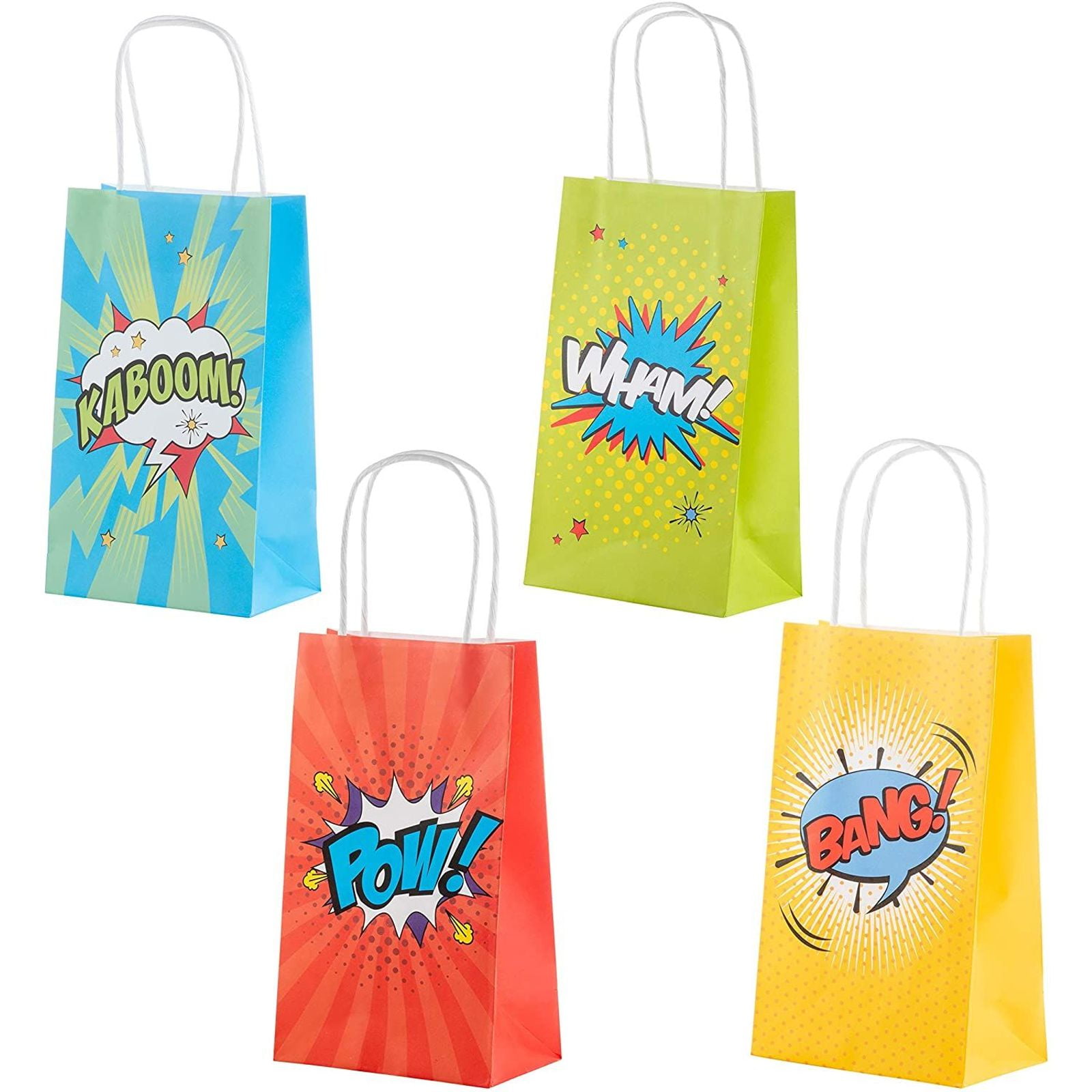 Recyclable Birthday Loot Bag * Bright SMALL Party Bags Gift Bag With Handles 