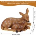 thumbnail image 2 of Resin Deer Figurine, Mini Animal Figurine Deer Decorations 3.8x2.2x6.7in Outdoor Garden Statue Deer Lying Down Sculpture Ornaments Housewarming Gift, 2 of 5