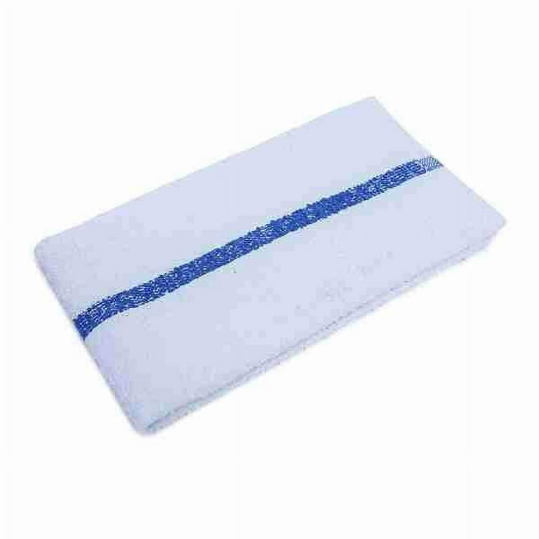 GOLD TEXTILES New Cotton Blend White Restaurant Bar Mops Kitchen Towels  (36, Blue Stripe)