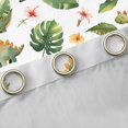 thumbnail image 4 of Feelyou Cute Watercolor Dinosaur Blackout Curtains Set of 2 (52x84 Each) for Boys Girls, Tropical Floral Leaf Window Curtains, Green White, 4 of 6