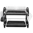 thumbnail image 2 of SalonMore 2 Tier Dish Drainer Drying Rack Large Capacity Kitchen Storage Stainless Steel Holder,Washing Organizer, 2 of 5