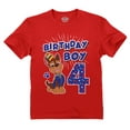thumbnail image 1 of Official Paw Patrol Chase Boys' 4th Birthday T-Shirt - Unique Gift for Four-Year-Olds - Nickelodeon Paw Patrol Themed Party Shirt - High Quality, Comfortable Cotton Tee, 1 of 6