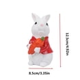 thumbnail image 3 of A Bunny Figurine Plastic Outdoor Garden Decoration Lifelike Animal Ornament Easter Holiday Spring Centerpiece Tabletop Display Miniature 4.92X3.35X3.35In, 3 of 3