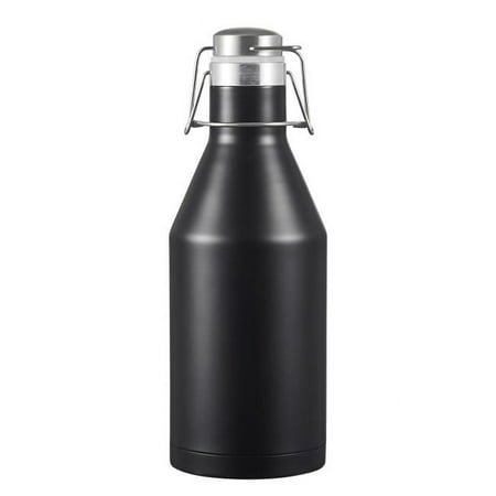

64 oz Alpine Double Wall Beer Growle Vacuum Bottle Black Matte