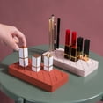 thumbnail image 4 of LCXmlly Cosmetic Storage Box Large Capacity Lipstick Storage Box Silicone Lipstick Rack Makeup Brush Holder 8/18/28 Grids Household Organizer, 4 of 6