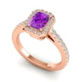 thumbnail image 2 of 2.95 Ct (F-G/VS1) Natural Diamond Amethyst Gemstone Beautiful Wedding Ring for Ladies 14K Rose Gold Size 3 by Diamond-Capitals, 2 of 8