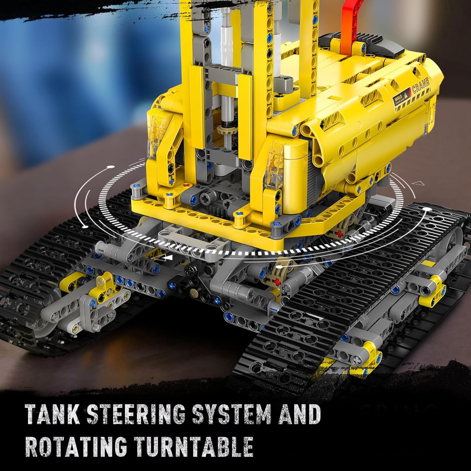 MOC Crawler Crane Advanced Building Kit for Adults, MOC Mobile Crane Heavy-Duty Truck Sets to Build, APP Control Large Engineering Vehicles, Construction Model Toy for Adults (1731 PCS)